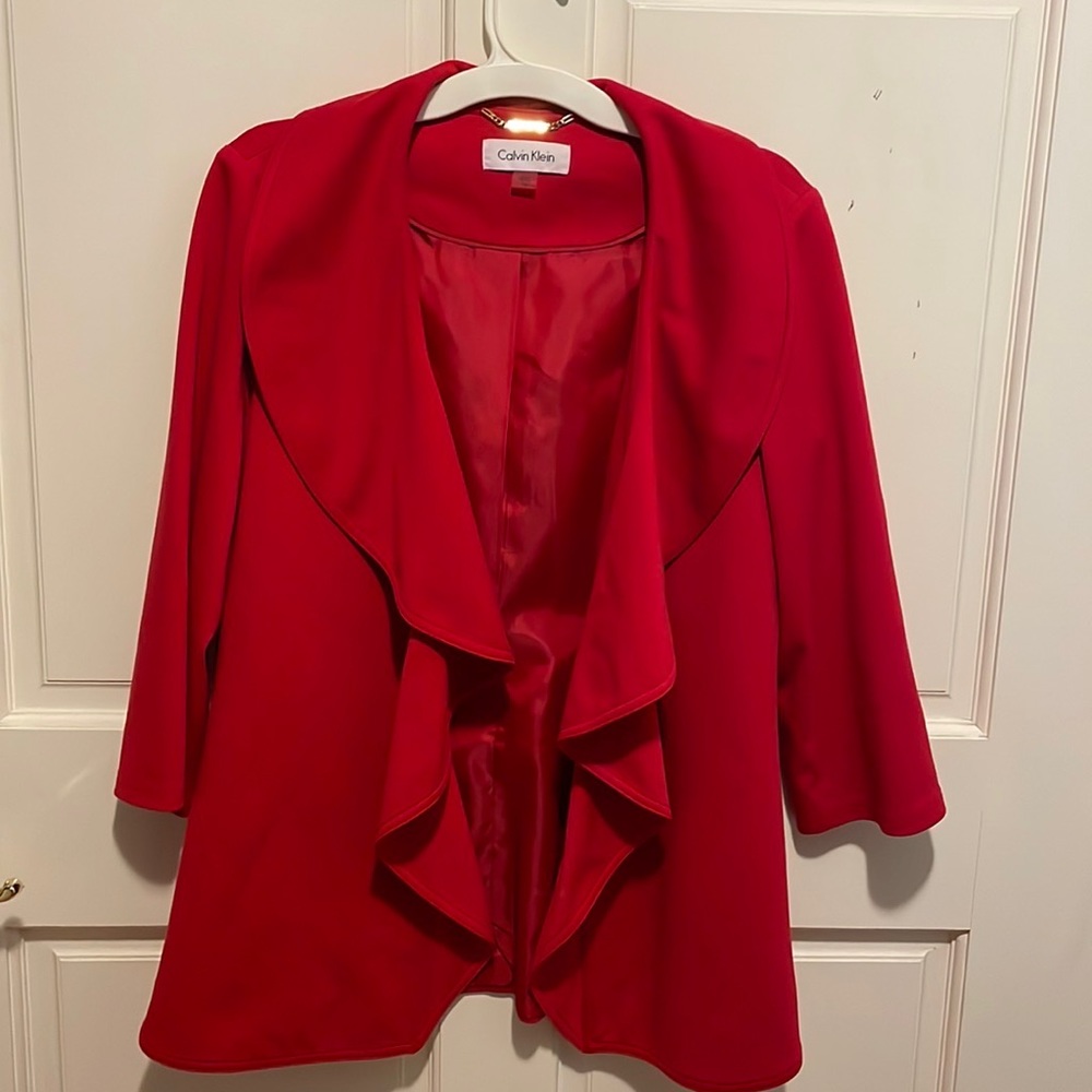 Calvin Klein Women's Red Jacket size 12